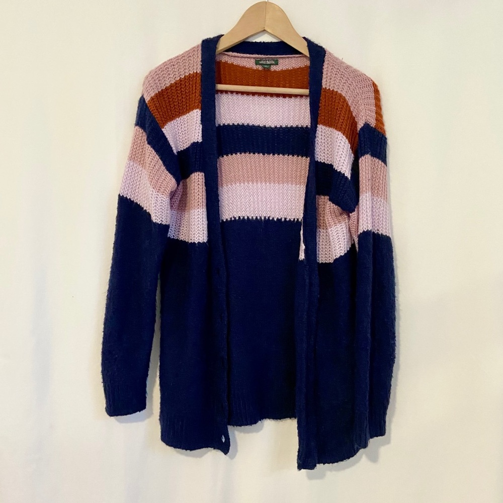Color Block Knit Cardigan
